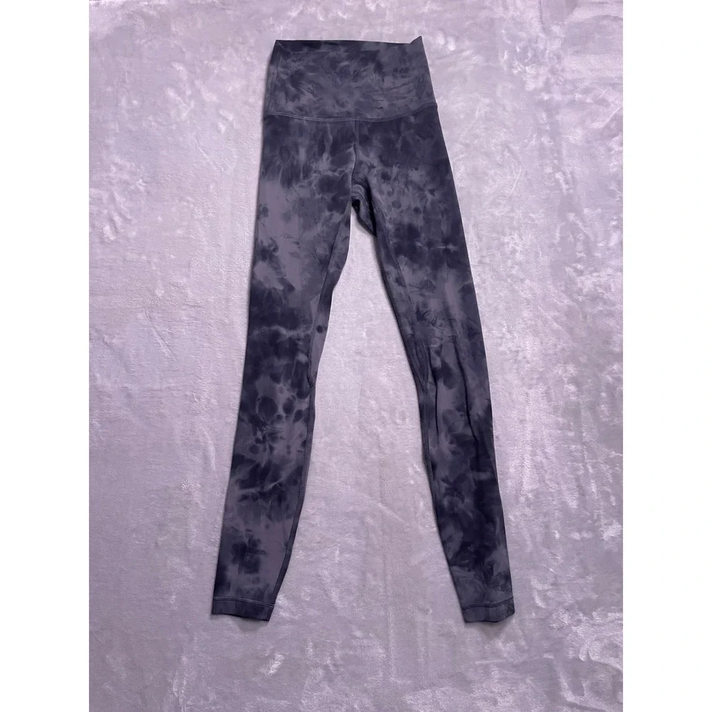 Lululemon Align High Rise Pant 28 Diamond Dye Graphite Grey Bronze Green Size 2